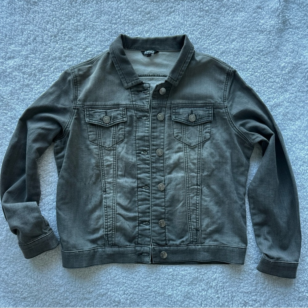Buffalo David Bitton Lightweight gray jean style jacket size medium
